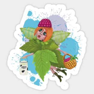 Lady Raspberry Sticker